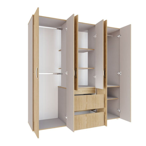 Closet Eli 170x180 Rovere 2 Cajones 6 Puertas