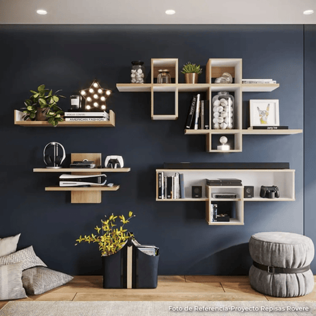 Repisa Beka Versátil 83x26.5 Rovere Flotante - Repisas y Percheros | Bylmo