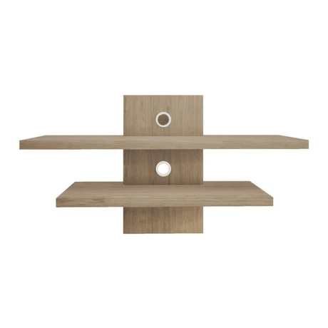 Repisa Indi Flotante 80x30 Rovere 2 Estantes - Repisas y Percheros | Bylmo