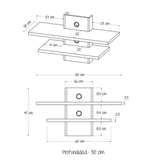 Repisa Indi Flotante 80x30 Rovere 2 Estantes - Repisas y Percheros | Bylmo