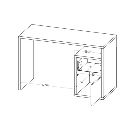 Escritorio Adda 120x50 Blanco Moderno con 1 Cajón - Escritorios | Bylmo
