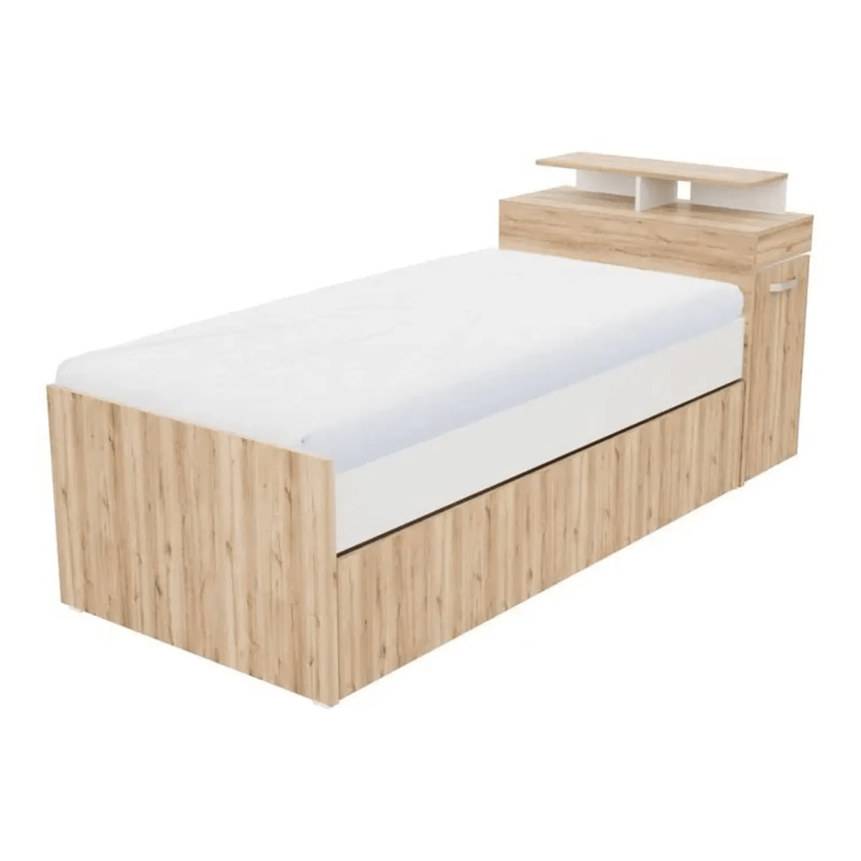 Cama Nido Sencilla 90 cm Duna y Blanco Mltifuncional - Camas y Cabeceros | Bylmo
