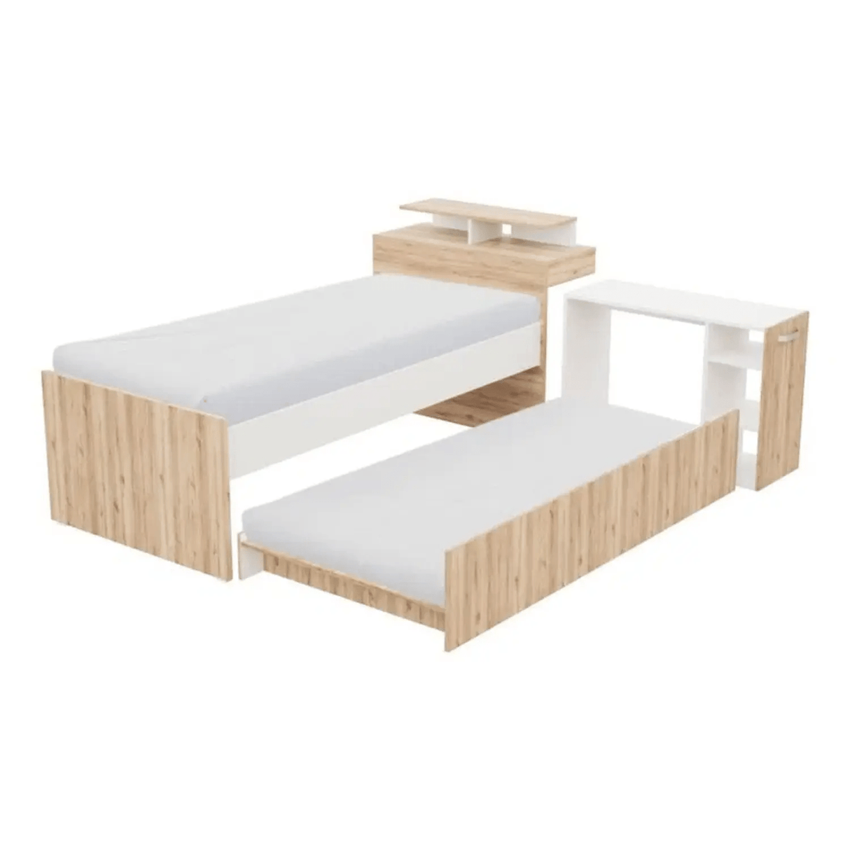 Cama Nido Sencilla 90 cm Duna y Blanco Mltifuncional - Camas y Cabeceros | Bylmo