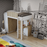 Camarote Leka 194.6x114x174.1 Duna con Escritorio y Closet - Camas y Cabeceros | Bylmo