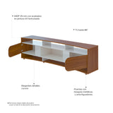 Mesa para TV Bewood 220cm Cedro Blanco Para TV Hasta 86 Pulgadas Elegante y Moderna - Muebles de TV | Bylmo