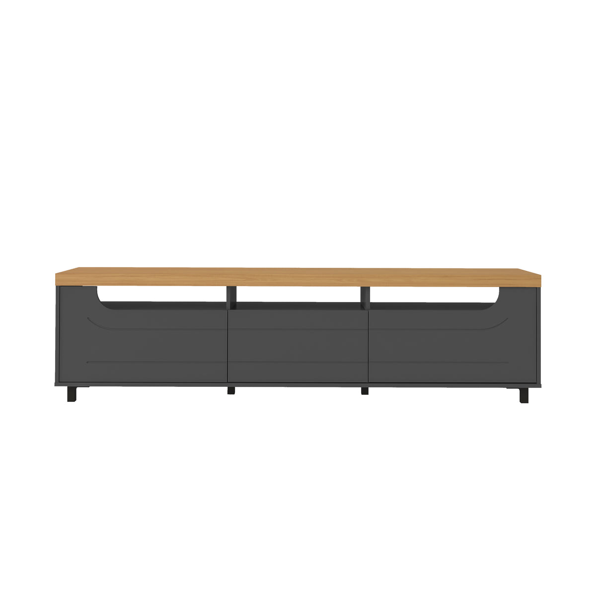 Mesa para TV Bewood 200x40x53 Roble Grafito TV hasta 75 Pulgadas - Muebles de TV | Bylmo