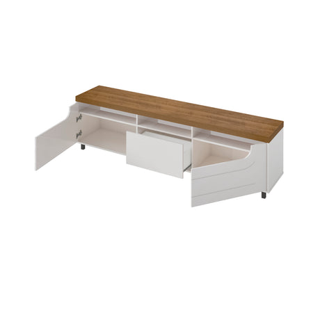 Mesa Para Tv Bewood 200cm Mpd Roble Y Grafito Para Tv Hasta 75 Pulgadas - Muebles de TV | Bylmo