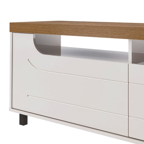 Mesa Para Tv Bewood 200cm Mpd Roble Y Grafito Para Tv Hasta 75 Pulgadas - Muebles de TV | Bylmo