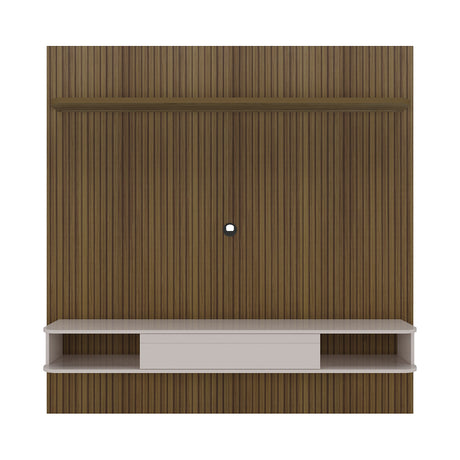 Panel de TV Bewood para TV Hasta 75 Pulgadas Pino y Blanco Moderna - Muebles de TV | Bylmo