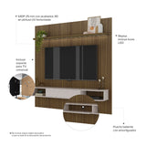 Panel de TV Bewood para TV Hasta 75 Pulgadas Pino y Blanco Moderna - Muebles de TV | Bylmo