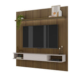 Panel de TV Bewood para TV Hasta 75 Pulgadas Pino y Blanco Moderna - Muebles de TV | Bylmo