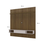 Panel de TV Bewood para TV Hasta 75 Pulgadas Pino y Blanco Moderna - Muebles de TV | Bylmo