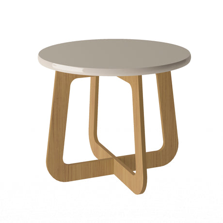 Mesa de Centro Jasmin 59x59 cm Blanco y Roble Moderna - Mesas de Centro | Bylmo