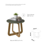 Mesa de Centro Jasmin Menta y Roble 100 cm Moderno - Mesas de Centro | Bylmo