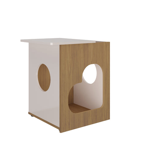 Mesa Auxiliar Petsgrove 2 En 1 Roble Y Blanco - Muebles para Mascotas | Bylmo