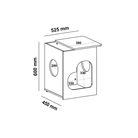Mesa Auxiliar Petsgrove 2 En 1 Roble Y Blanco - Muebles para Mascotas | Bylmo