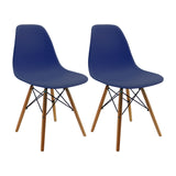 Kit x 2 Sillas Comedor DKR Eames Azul Oceano 46.5 cm - Sillas y Butacos | Bylmo
