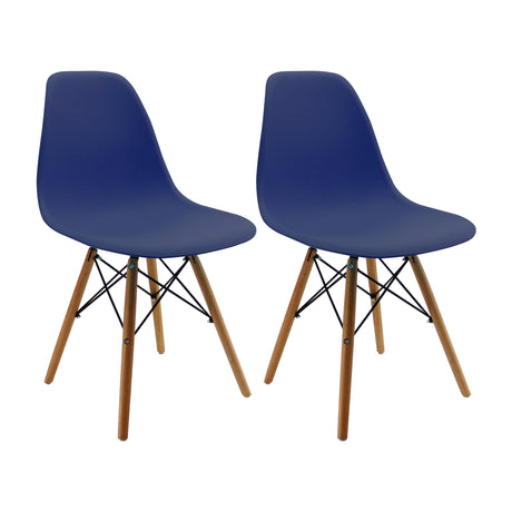 Kit x 2 Sillas Comedor DKR Eames Azul Oceano 46.5 cm - Sillas y Butacos | Bylmo