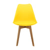 Silla Comedor Joly Amarillo Eco Cuero Moderna Nórdica