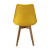 Silla Comedor Joly Amarillo Eco Cuero Moderna Nórdica