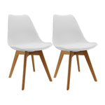 Kit X 2 Sillas Comedor Joly Modernas Blanco 49 Cm