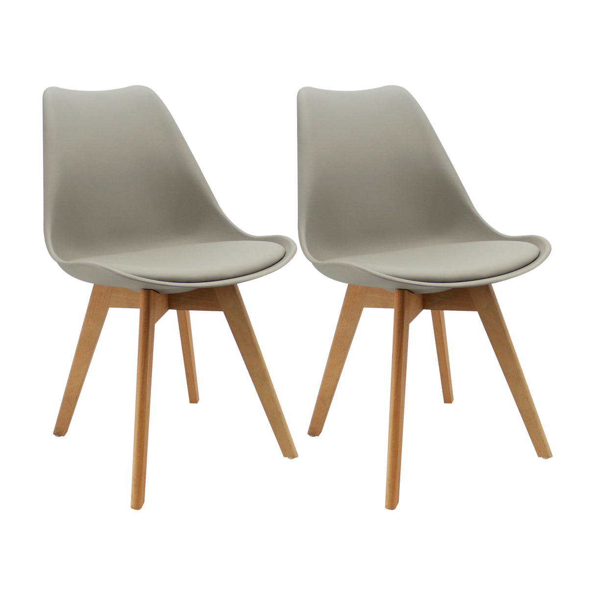 Kit x 2 Sillas Comedor Joly Gris Elegante y Moderno 49 cm - Sillas y Butacos | Bylmo