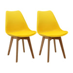 Kit X 2 Sillas Comedor Joly Modernas Amarillo Elegancia 49 Cm