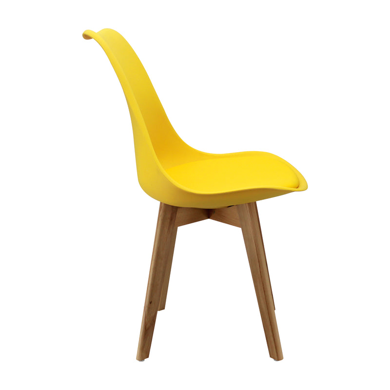 Kit X 2 Sillas Comedor Joly Modernas Amarillo Elegancia 49 Cm