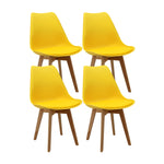 Kit X 4 Sillas Comedor Joly Amarillo Modernas 49 Cm