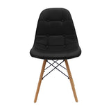 Silla de Comedor DKR Botones Negro Elegante 44 cm - Sillas y Butacos | Bylmo