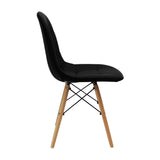 Silla de Comedor DKR Botones Negro Elegante 44 cm - Sillas y Butacos | Bylmo