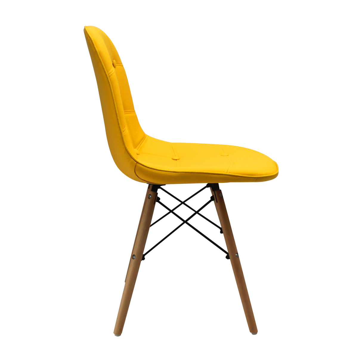 Silla de Comedor DKR Botones Amarillo 44 cm - Sillas y Butacos | Bylmo