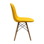 Silla De Comedor Dkr Botones Amarillo 44 Cm