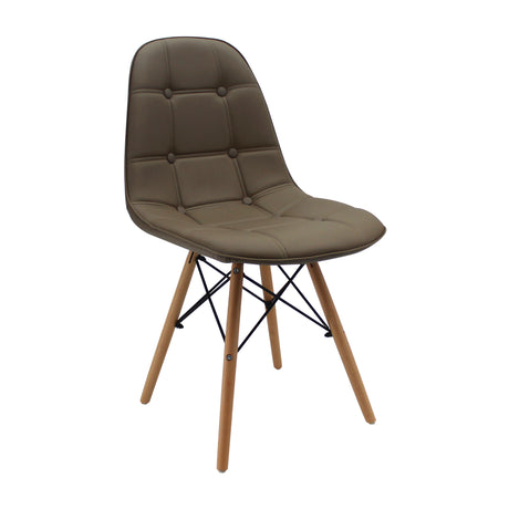 Silla de Comedor DKR Botones Elegancia 44 cm Beige - Sillas y Butacos | Bylmo