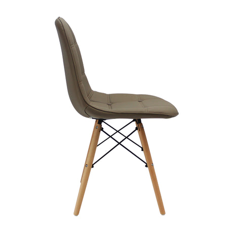 Silla de Comedor DKR Botones Elegancia 44 cm Beige - Sillas y Butacos | Bylmo