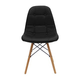 Kit x 2 Sillas Comedor DKR Botones Estilo 44 cm Negro - Sillas y Butacos | Bylmo