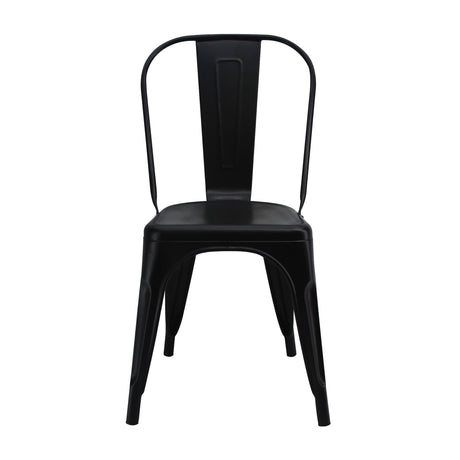 Silla de Comedor Titan Tolix Metal Negro Elegante 44 cm - Sillas y Butacos | Bylmo