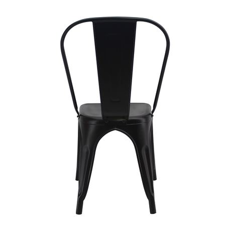 Silla de Comedor Titan Tolix Metal Negro Elegante 44 cm - Sillas y Butacos | Bylmo