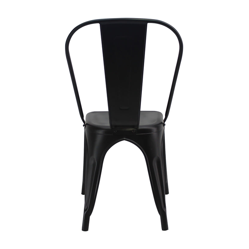 Silla De Comedor Titan Tolix Metal Negro Elegante 44 Cm