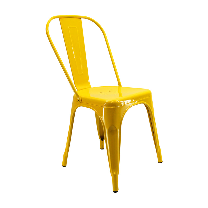 Silla De Comedor Titan Tolix Amarillo 36x86cm Moderna