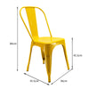 Silla De Comedor Titan Tolix Amarillo 36x86cm Moderna