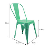 Silla de Comedor Titan Tolix Elegante 36 cm Verde Menta. - Sillas y Butacos | Bylmo
