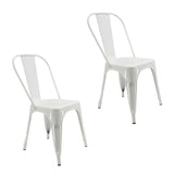 Kit X 2 Sillas De Comedor Titan Tolix Blanco 36x86 Cm Diseño Moderno - Sillas y Butacos | Bylmo