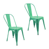 Kit X 2 Sillas De Comedor Titan Tolix Verde Menta Elegancia 36 Cm - Sillas y Butacos | Bylmo
