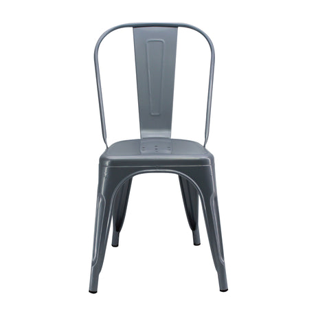 Kit x 4 Sillas de Comedor Tolix Titan Elegancia Durabilidad y Estilo Clásico en Gris Metal - Sillas y Butacos | Bylmo