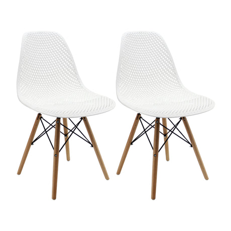 Kit x 2 Sillas Comedor Colmeia DSW Blanca 46.5 cm Moderno - Sillas y Butacos | Bylmo