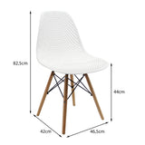 Kit x 2 Sillas Comedor Colmeia DSW Blanca 46.5 cm Moderno - Sillas y Butacos | Bylmo