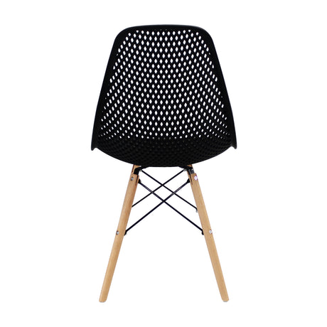 Kit x 2 Sillas Comedor Colmeia Negro Moderno 46.5 cm - Sillas y Butacos | Bylmo