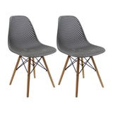 Kit x 2 Sillas Comedor Colmeia Gris Moderna Polipropileno 46.5 cm - Sillas y Butacos | Bylmo