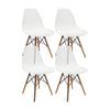 Kit X 4 Sillas Comedor Colmeia Blanco Moderno Polipropileno 46.5 Cm